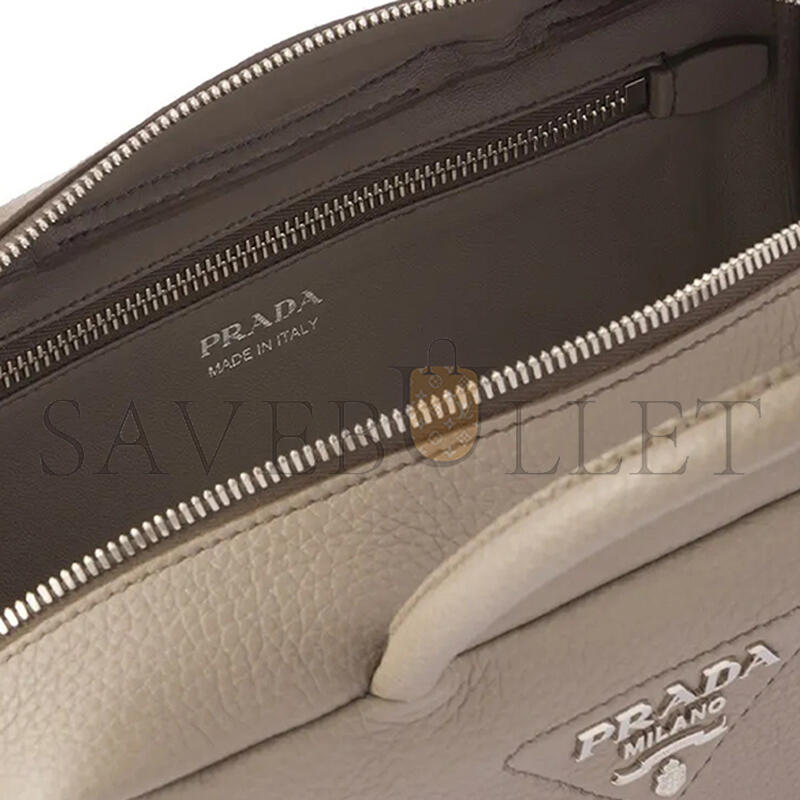 PRADA SMALL EMBROIDERED LOGO SHOULDER BAG 1BB102 (24*12*8.5cm)